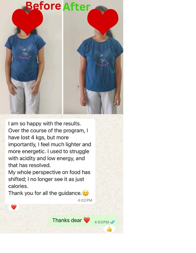 Pranita's original WhatsApp message to coach Pooja
